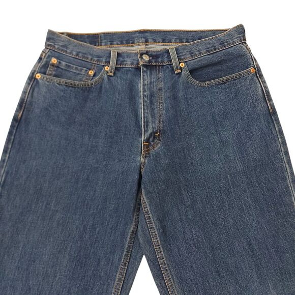 Levi's Jeans Mens 35x31 Blue Straight Leg 100% Cotton 550 Durable Denim Work - Picture 2 of 12